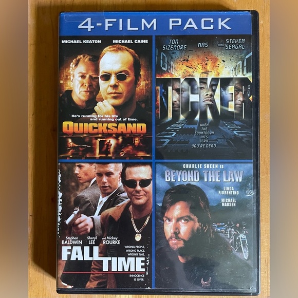 4-Film Pack DVD Collection - Quicksand, Ticker, Fall Time, Beyond the Law - Picture 1 of 1
